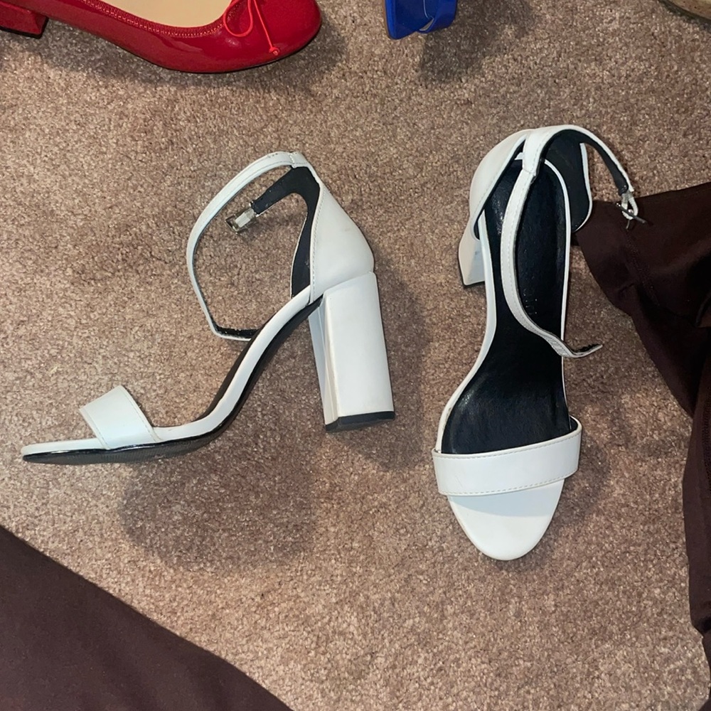 white madden girl block heels